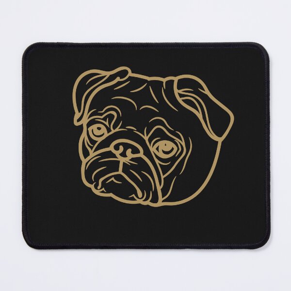 Item preview, Gold color pug head designed and sold by Gatugi.