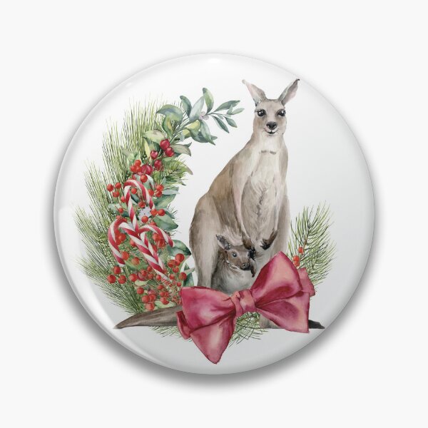 Item preview, An Australian Christmas - Kangaroo Illustration designed and sold by Annalee Beer.