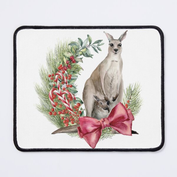Item preview, An Australian Christmas - Kangaroo Illustration designed and sold by Annalee Beer.