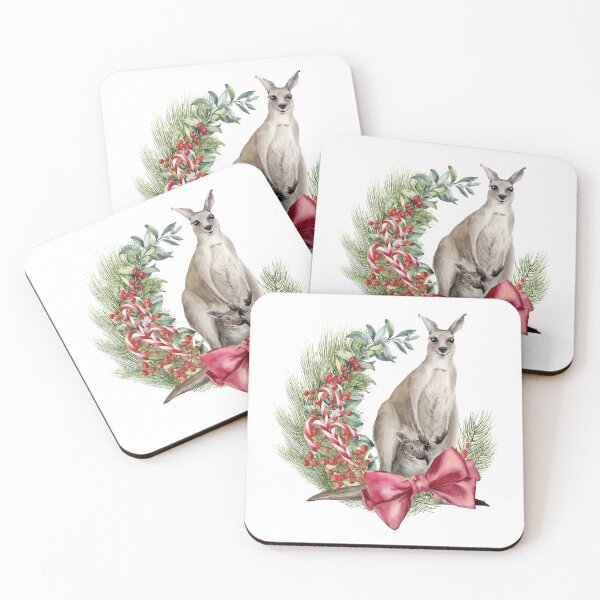 Item preview, An Australian Christmas - Kangaroo Illustration designed and sold by Annalee Beer.