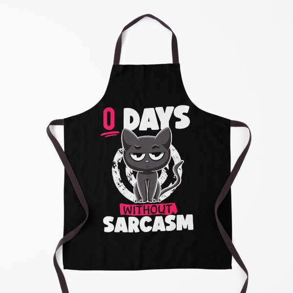 Item preview, 0 Days Without Sarcasm Cat Irony and Sarcasm Funny Cat Joke designed and sold by Lambo-Designs.