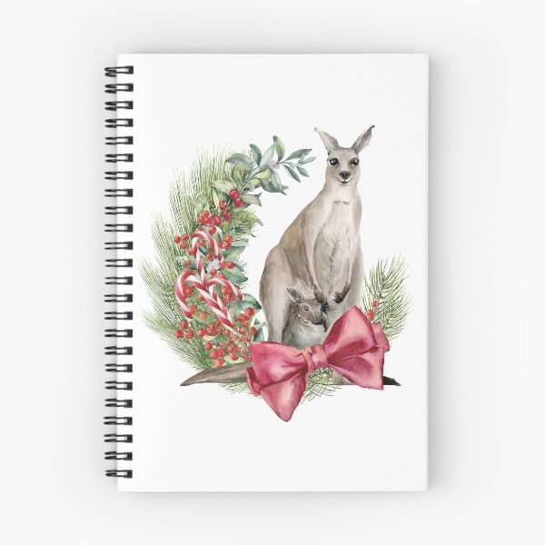 Item preview, An Australian Christmas - Kangaroo Illustration designed and sold by Annalee Beer.