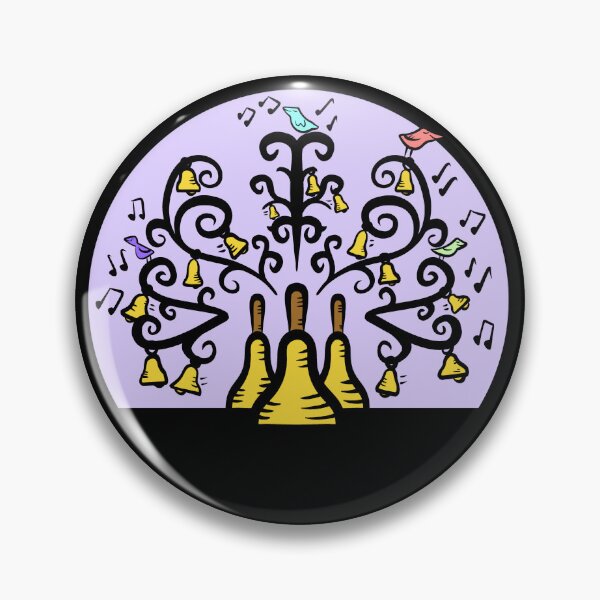 Item preview, Three Handbells Tree Of Music Purple Circle designed and sold by SubtleSplit.