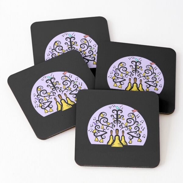 Item preview, Three Handbells Tree Of Music Purple Circle designed and sold by SubtleSplit.