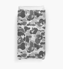 BAPE Camo Greyscale Black and White Duvet Cover