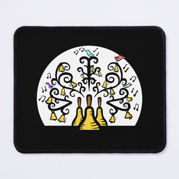 Item preview, Three Handbells Tree Of Music White Circle designed and sold by SubtleSplit.