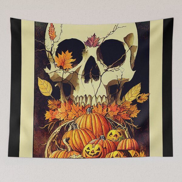 Item preview, The Autumn Skull of Halloween designed and sold by moorzyart.
