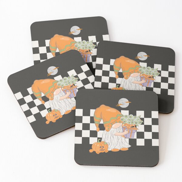 Item preview, Halloween Fall Gnome with Creepy Gift Box | Pumpkin Vintage Cute Kawaii  designed and sold by JooArtPrints  ★★★★★.
