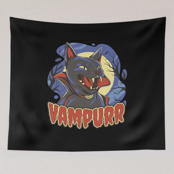 Item preview, Creepy Spooky Vampurr Black Cat Halloween Animal Gift para niños adultos designed and sold by Countrysmart.