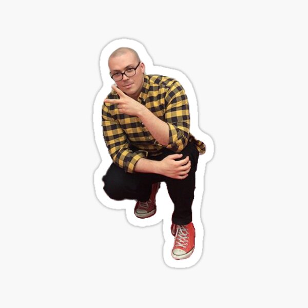 Yellow flannel rapthony Squatano Sticker