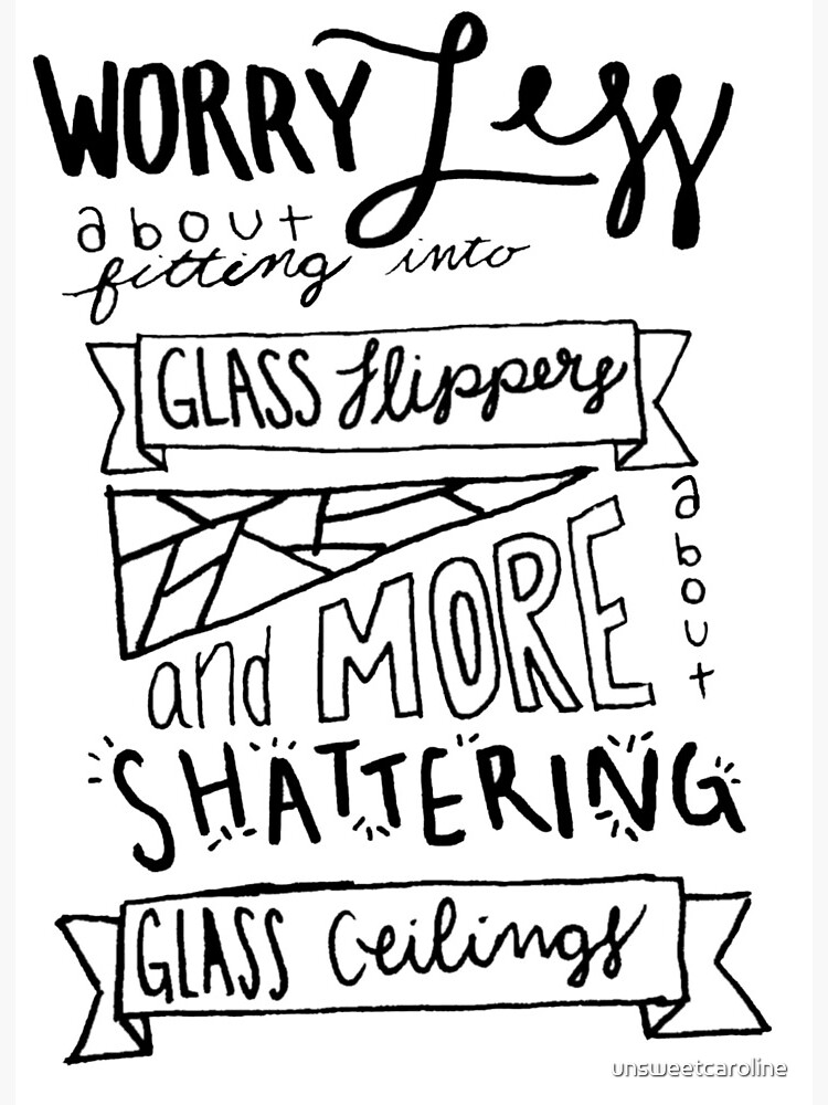 Shatter Glass Ceilings Art Board Print By Unsweetcaroline Redbubble