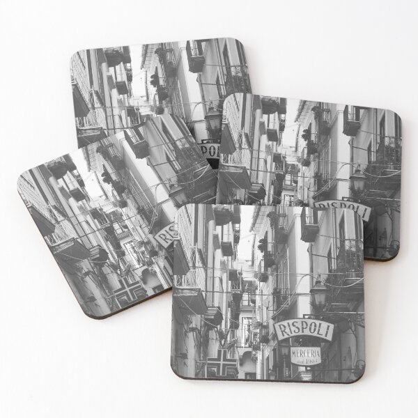 Item preview, Narrow Street in Salerno - Black and White Photography in Italy designed and sold by CarolinaReina.