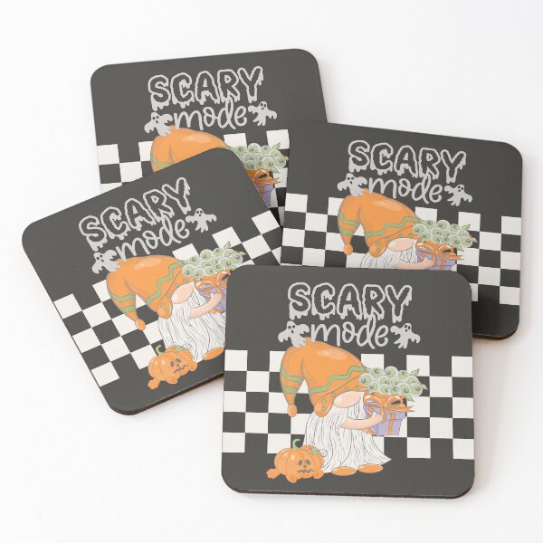 Item preview, Scary Mode | Halloween Fall Gnome with Creepy Gift Box | Pumpkin Vintage Cute Kawaii designed and sold by JooArtPrints  ★★★★★.