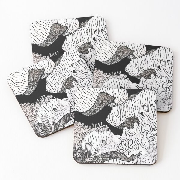 Item preview, Black and White Coral Reef designed and sold by Arkneer.