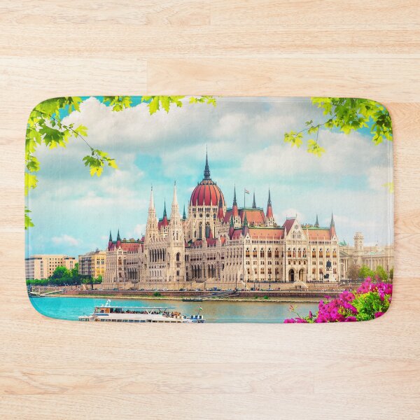 Item preview, Fairy tale castle with a floating ship on the river designed and sold by klimov0101.
