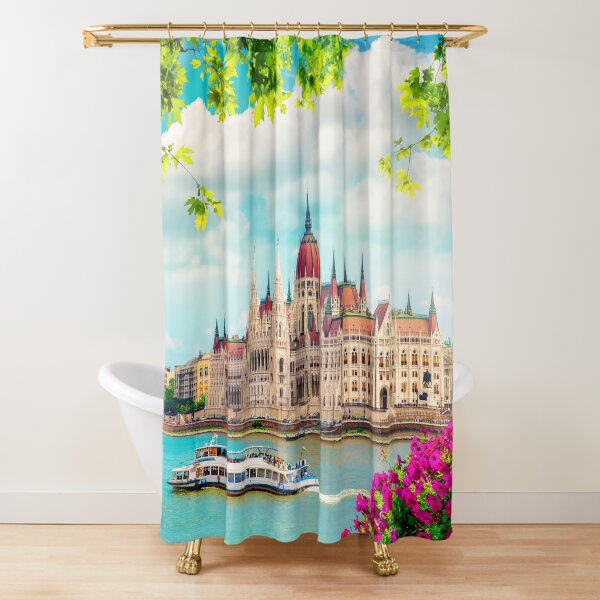 Item preview, Fairy tale castle with a floating ship on the river designed and sold by klimov0101.