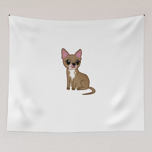 Item preview, brown/white bat eared american pit bull terrier (murray) designed and sold by casserolepets.