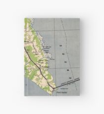 Vintage Map of Powells Point North Carolina (1940) Hardcover Journal