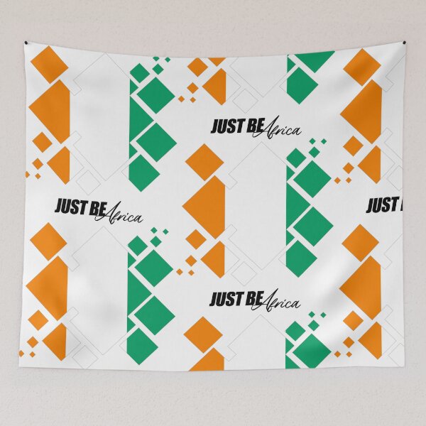 Item preview, Ivory Coast Cubed Flat - w/ text designed and sold by JustBeAfrica.
