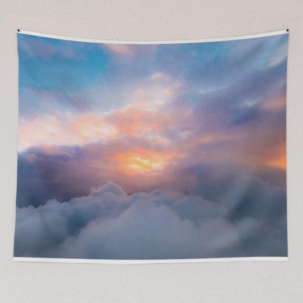 Item preview, Sunrise behind clouds artistic nature print designed and sold by Kashear.