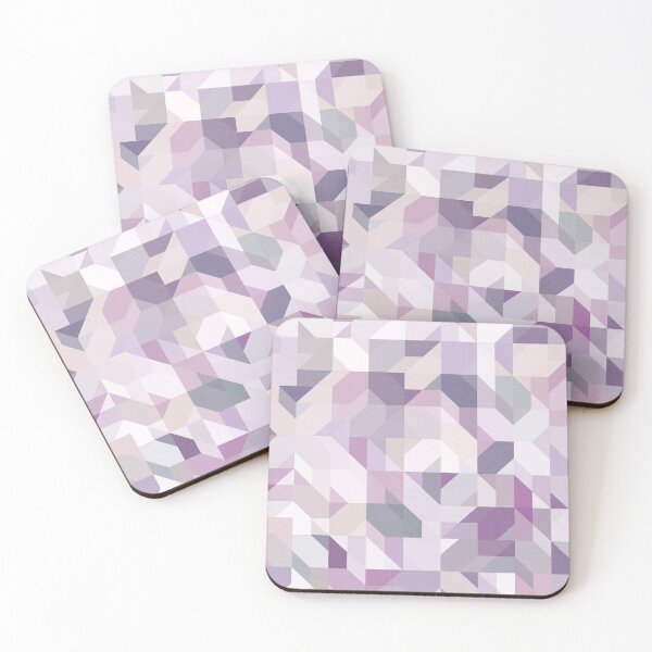 Item preview, Pastel Purple Geometric on Linen designed and sold by Kelly Dietrich Mandala & Fractal Art.