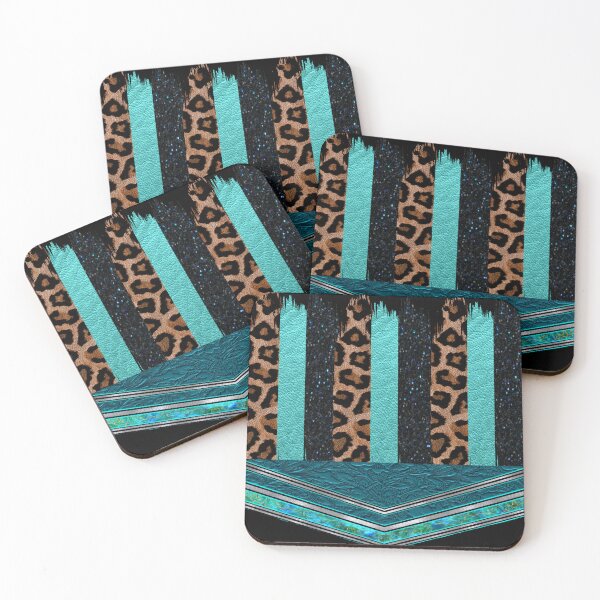 Item preview, Western Tooled Leather With Cheetah And Glitter Print designed and sold by handsoftime2020.
