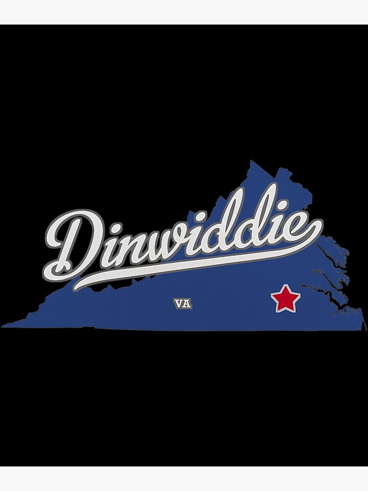 "Dinwiddie Virginia VA Map" Poster for Sale by impartialfurnit Redbubble