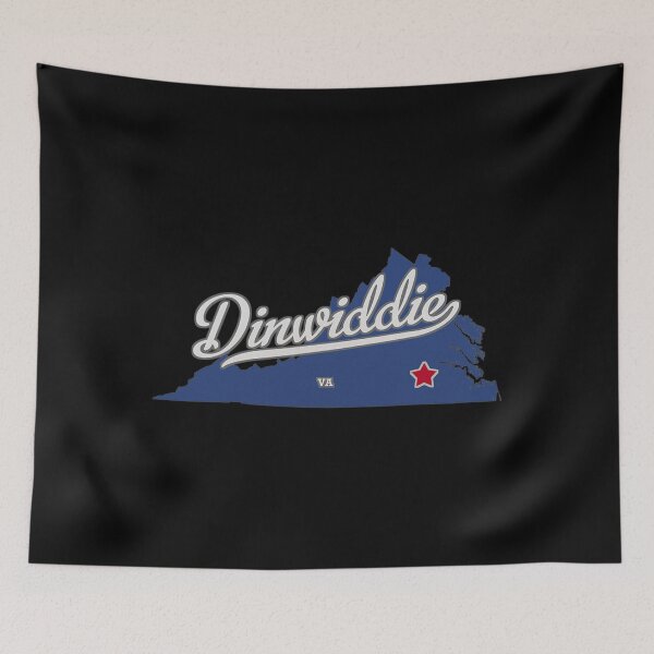 Item preview, Dinwiddie Virginia VA Map designed and sold by impartialfurnit.