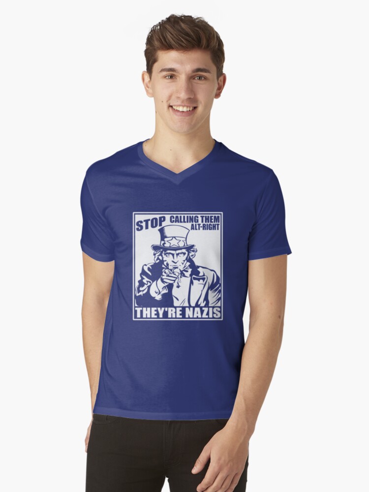 Thumbnail 1 of 3, V-Neck T-Shirt, Alt Right Nazis designed and sold by EthosWear.