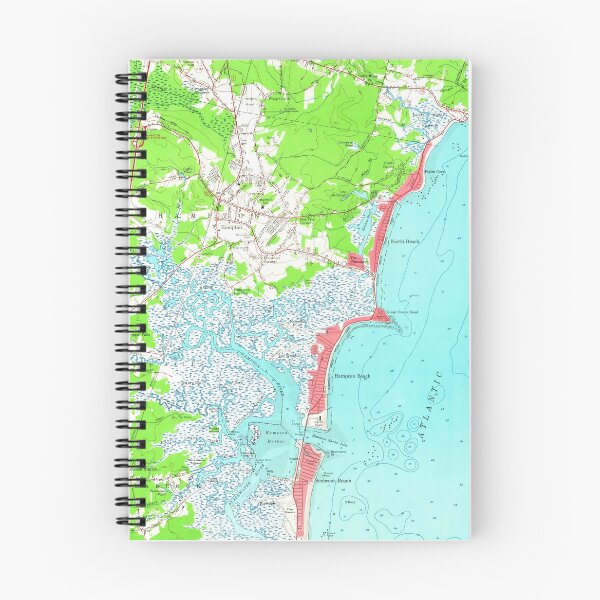 Item preview, Vintage Map of Hampton Beach New Hampshire (1957) designed and sold by BravuraMedia.