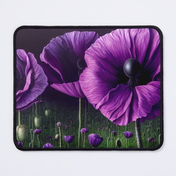 Item preview, Deep Violet Poppies in a Dark Field designed and sold by The Oracle of Surrealism Sublime Consciousness.