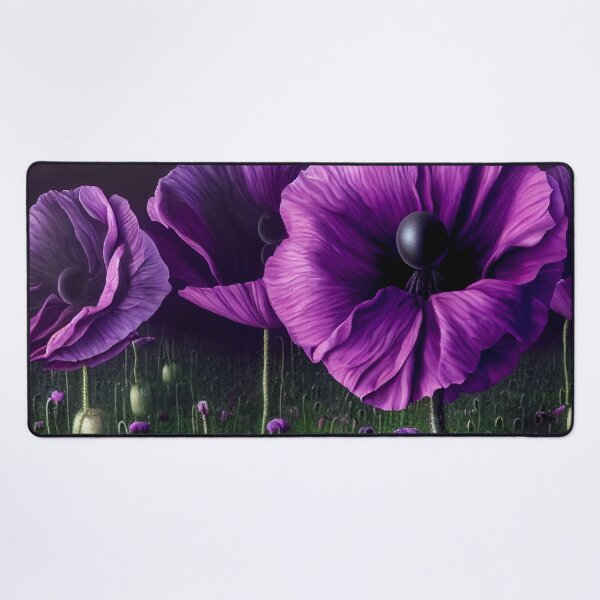 Item preview, Deep Violet Poppies in a Dark Field designed and sold by The Oracle of Surrealism Sublime Consciousness.