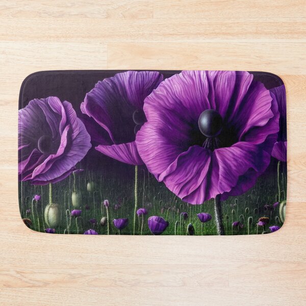 Item preview, Deep Violet Poppies in a Dark Field designed and sold by The Oracle of Surrealism Sublime Consciousness.