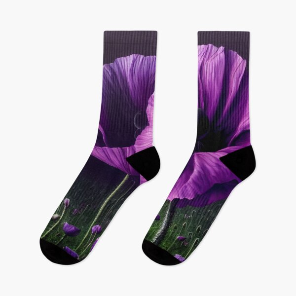 Item preview, Deep Violet Poppies in a Dark Field designed and sold by The Oracle of Surrealism Sublime Consciousness.