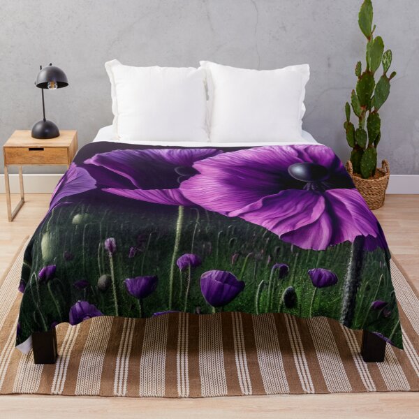 Item preview, Deep Violet Poppies in a Dark Field designed and sold by The Oracle of Surrealism Sublime Consciousness.