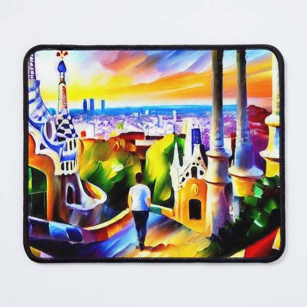 Item preview, Barcelona, Panorama from Parc Guell designed and sold by AM FineArtPrints.
