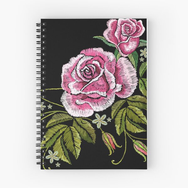 Item preview, Pink roses flowers embroidery designed and sold by yassineddy.