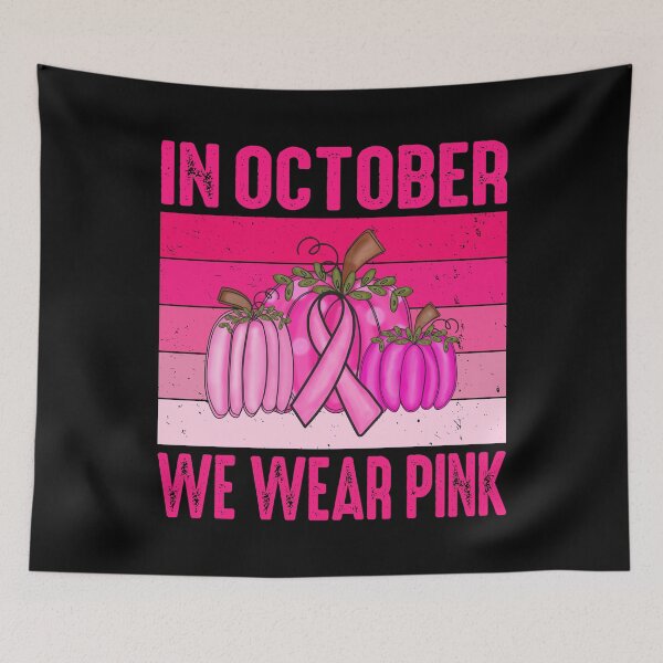Item preview, In October We Wear Pink Pumpkin For Breast Cancer Fighters Warriors and Survivors - Breast Cancer Awareness designed and sold by naworas.