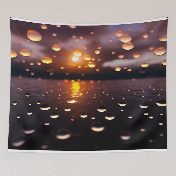 Artikelvorschau, Sunset Lake Regentropfen bei Sonnenuntergang entworfen und verkauft von Unwind-Art-Work.