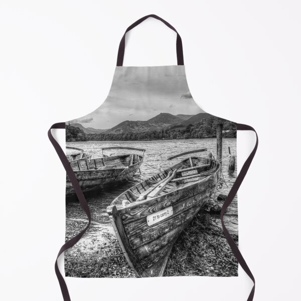 Item preview, Black And White Derwentwater Wooden Rowing Boats designed and sold by Paul Thompson Photography.