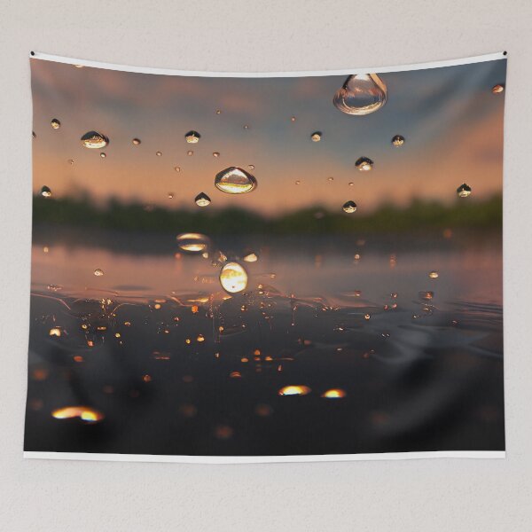 Artikelvorschau, Sunset Lake Regentropfen bei Sonnenuntergang entworfen und verkauft von Unwind-Art-Work.