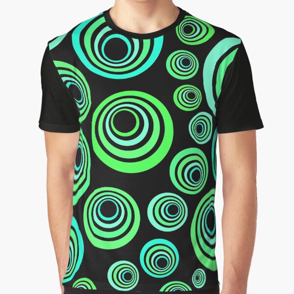 Neon blue and green Graphic T-Shirt