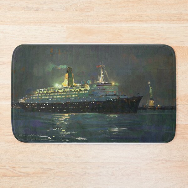 Item preview, Arrival at New-York - RMS QE2 - Maritime painting by Eliott Sontot designed and sold by Eliott Sontot.