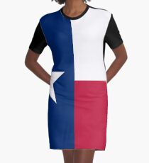 Flag of Texas Graphic T-Shirt Dress
