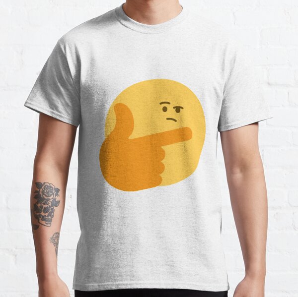 Small Face Thinking Emoji Classic T-Shirt