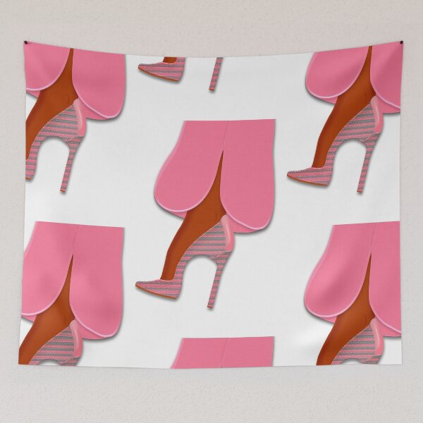 Item preview, Pink trouser and colorful high heel shoe-Transparent Background  designed and sold by Yamy Morrell Art and Design.