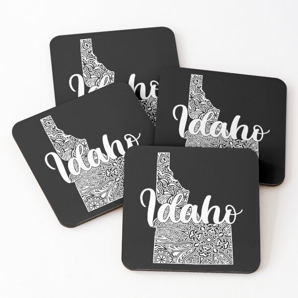 Item preview, Patriotic Decorative Mandala Style Map of Idaho designed and sold by mrhighsky.
