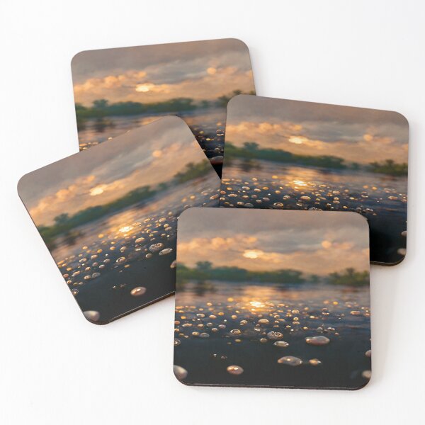 Item preview, Sunset Lake Raindrops At The Break Of Sunset designed and sold by Unwind-Art-Work.