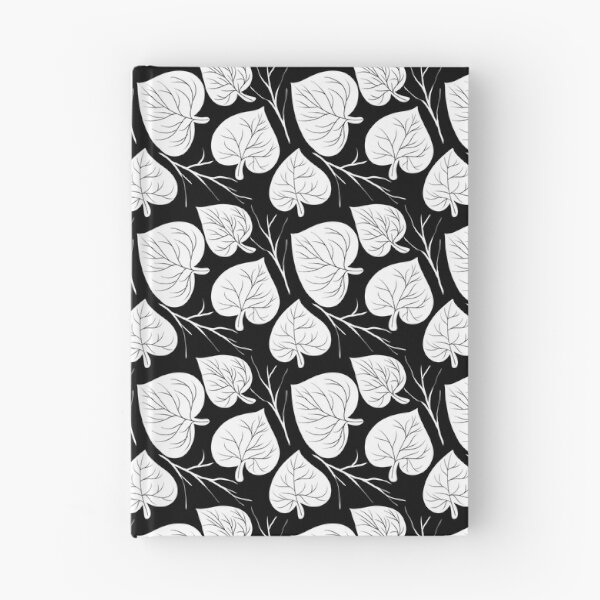 Item preview, Black and white leaf pattern designed and sold by nickardi.