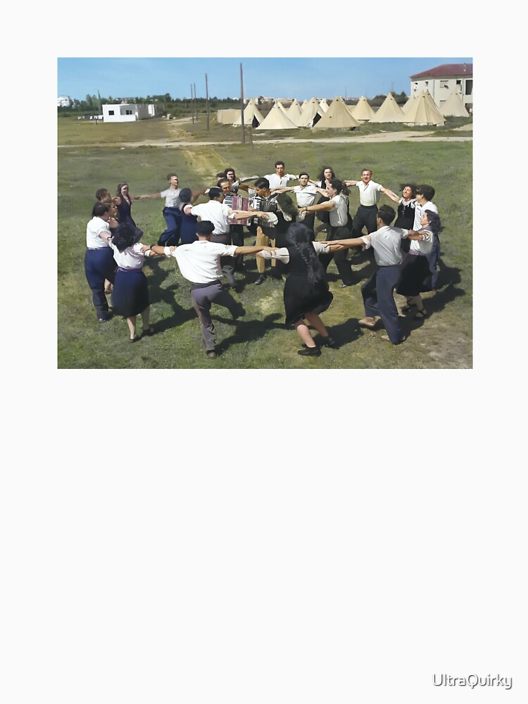Israel, Kibbutz Dalia. Dancing the Hora. 1945. by UltraQuirky